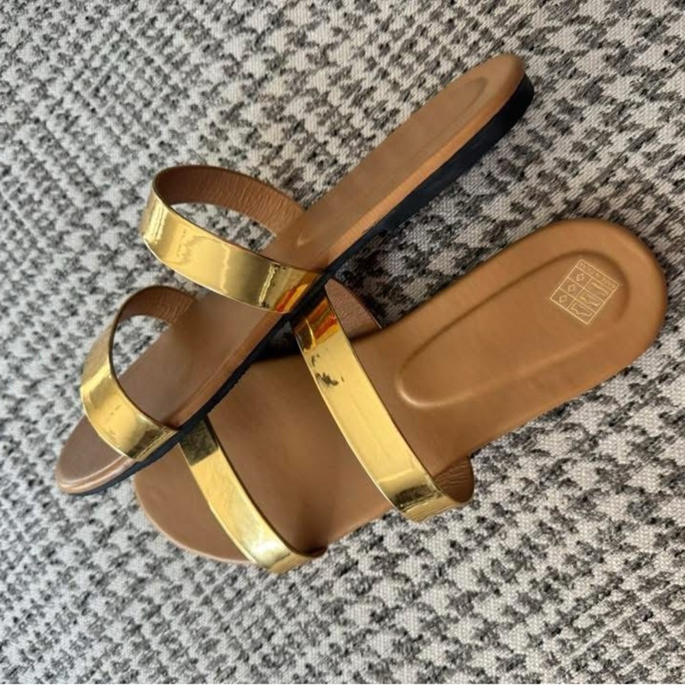 Gold Strappy Sandals